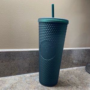 Starbucks Matte Dark Green Studded Venti Tumbler Iced Coffee Cold Cup